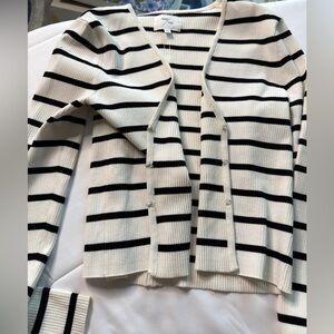 Striped Black and White Women's Sweater